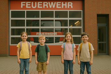 Unsere Vorschulkinder nehmen an der Brandschutz-Woche teil