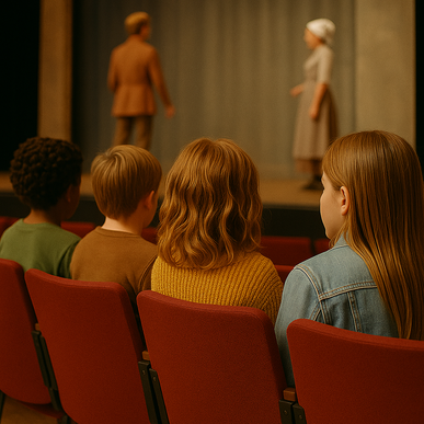 Unsere Vorschulkinder verfolgen die große Nein-Tonne