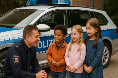 Die Polizei kommt in den Kindergarten