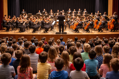 Besuch des Musikorchesters "H&auml;nsel und Gretel"