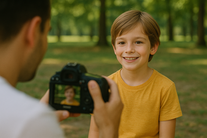 Die Fotografin kommt in den Kindergarten